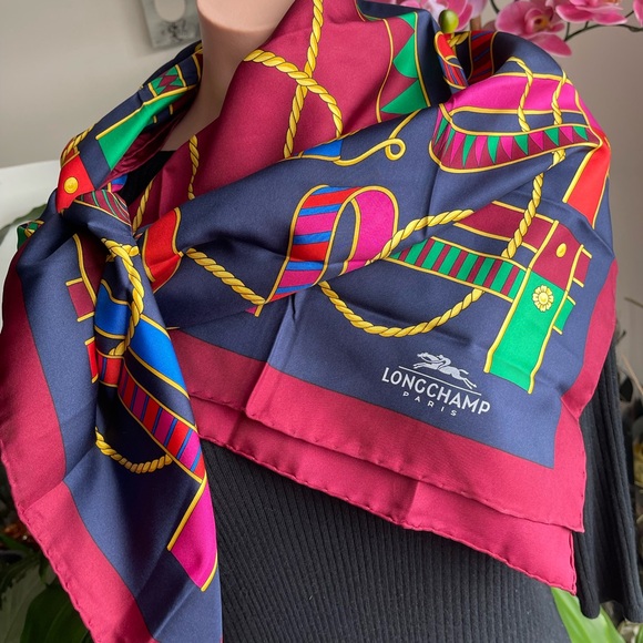 LongChamp Silk Scarf - Picture 5 of 14